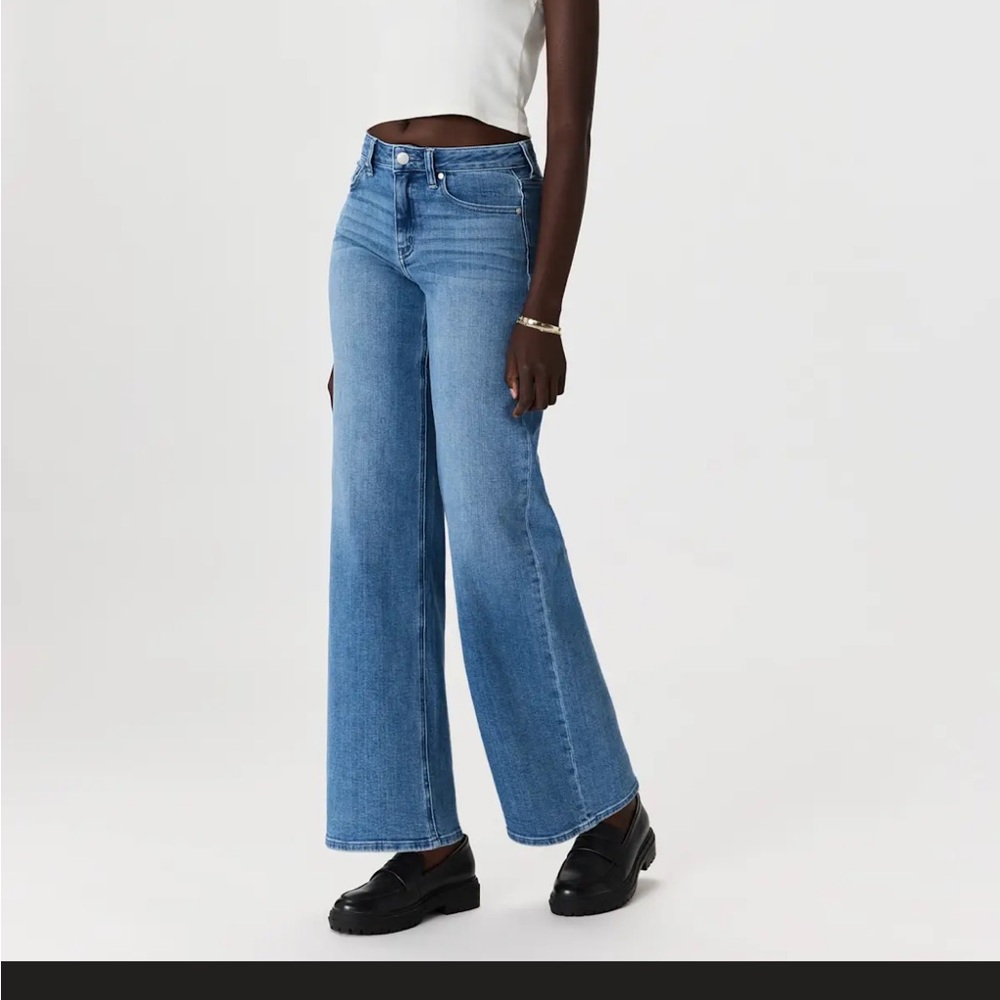 Quince Light Blue Wide-Leg Flare Jeans